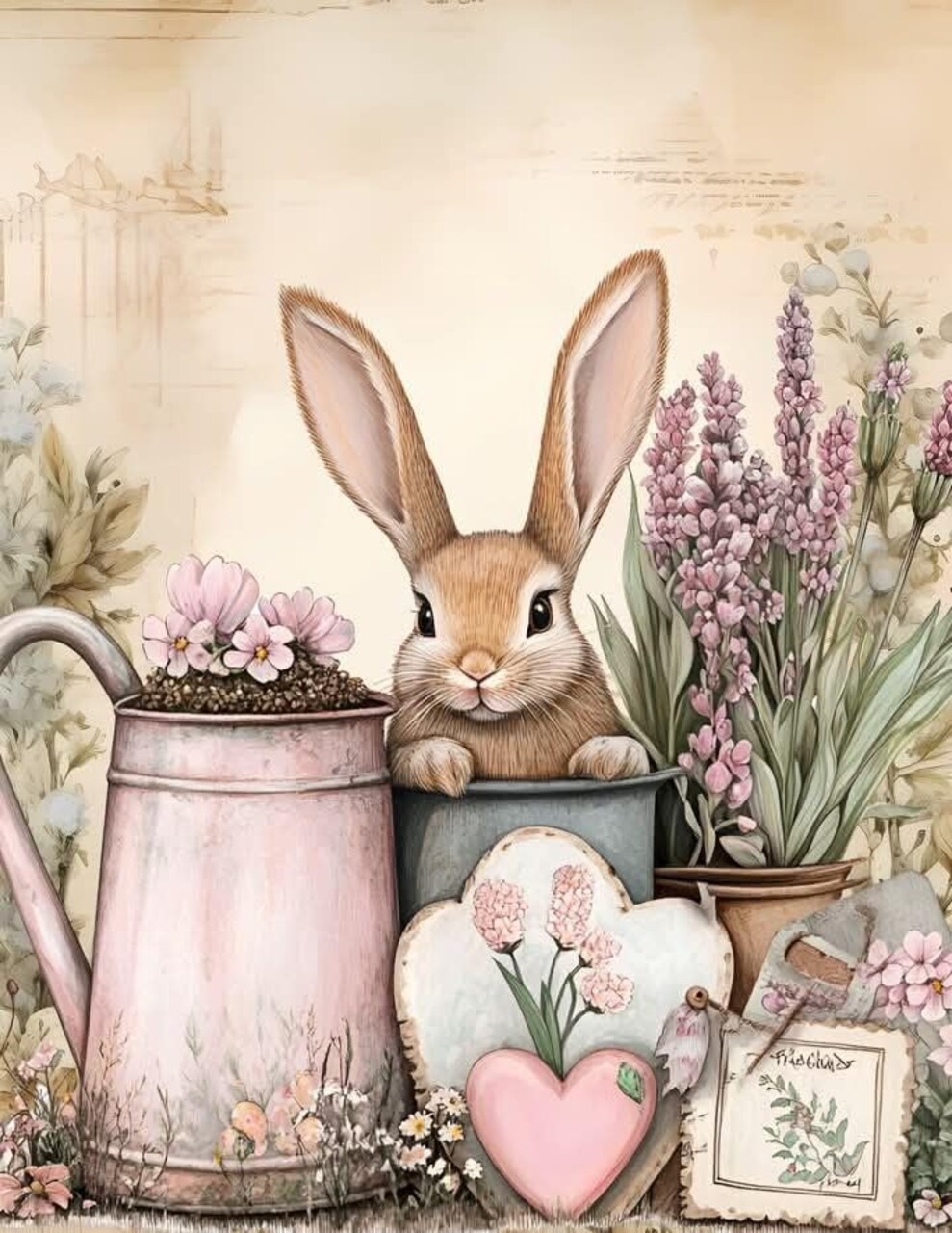 Happy Easter Diamond Painting Kit for Adults – 5D DIY Easter Eggs & Flowers Diamond Art for Beginners – Full Drill Wall Decor & Gift (12x16 in)